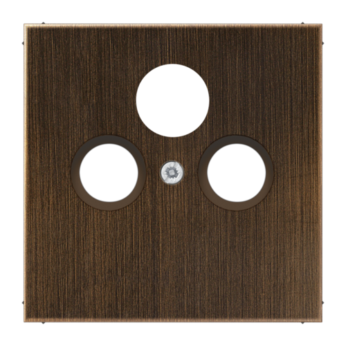 Накладка на розетку телевизионную JUNG LS METAL, античная латунь