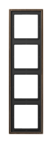 Рамка 4 поста JUNG LS METAL, античная латунь