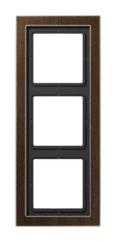 Рамка 3 поста JUNG LS DESIGN, античная латунь