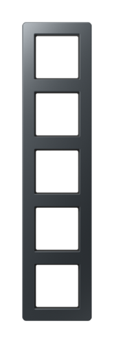 Рамка 5 постов JUNG AFLOW, антрацит матовый