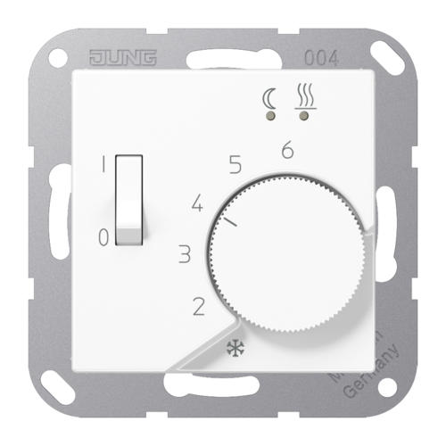 Термостат для теплого пола JUNG А-СЕРИЯ, с датчиком, белый