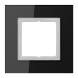 Рамка 1 пост JUNG LS PLUS, черное стекло