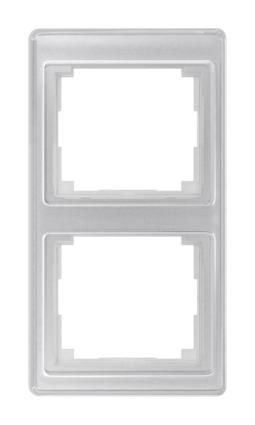 Рамка 2 поста JUNG SL 500, вертикальная, серебро