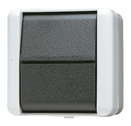 Выключатель 1-клавишный JUNG WG800, открытый монтаж, серый