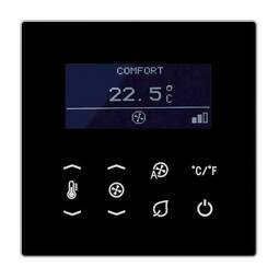 Терморегулятор Jung LS 990, с дисплеем, электронный, черный, TRDLS923048SW